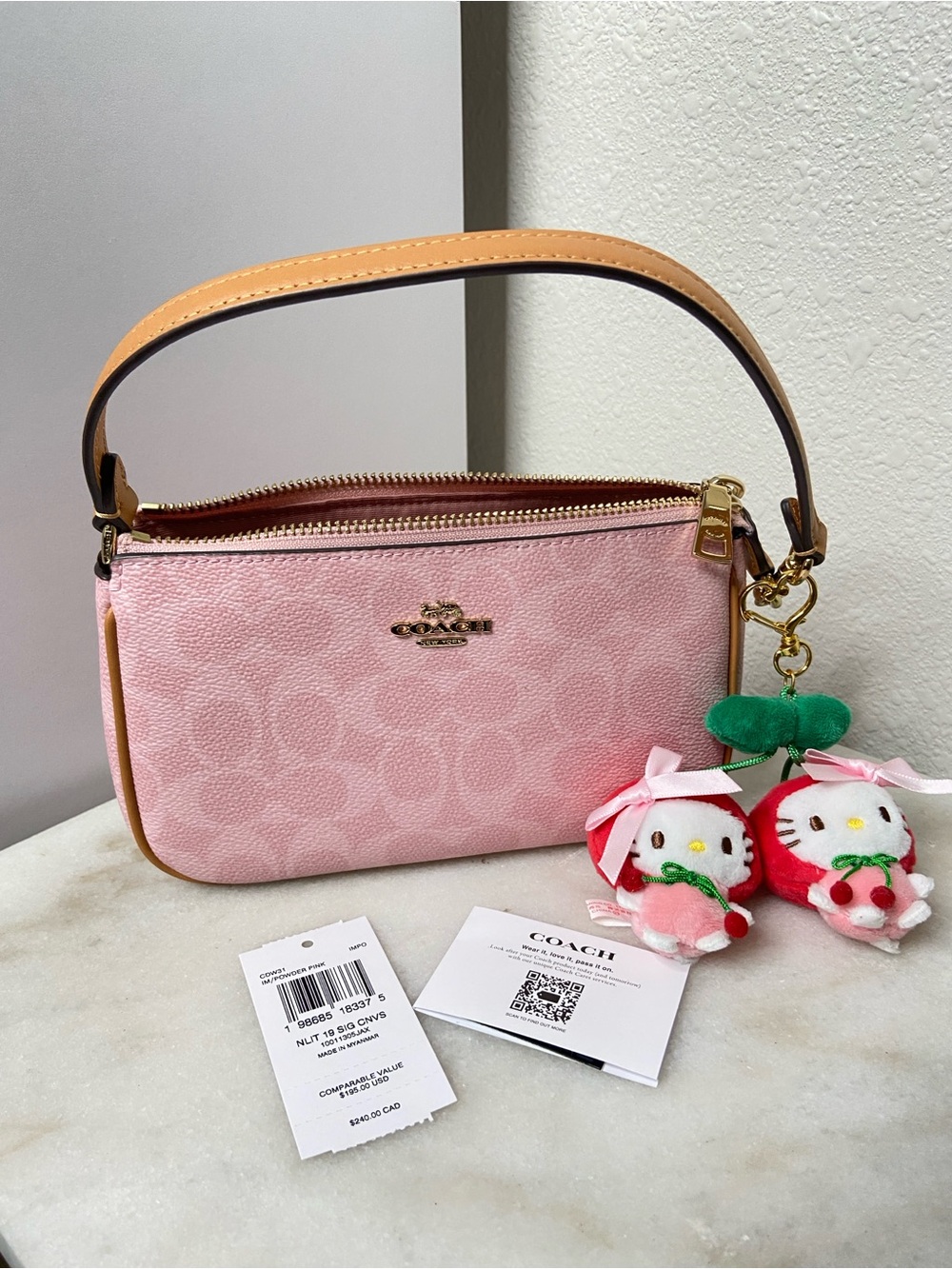 Authentic Coach Powder Pink Purse - Picture 2 of 5